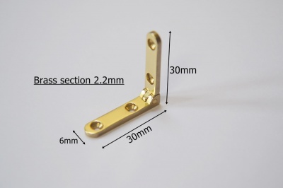 Premium Solid Brass Side Rail Hinges (pair)